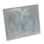Szent Család ezüstözött ikon 26x21cm 3
