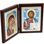 Silver Icon with Mother Mary and Jesus 2