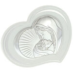 Virgin Mary white heart icon 11cm 2