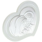 Holy Family white heart icon 14cm