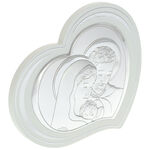 Holy Family white heart icon 14cm 3