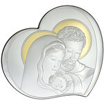 Szent Család ezüstözött szív ikon 27cm 2