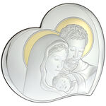 Szent Család ezüstözött szív ikon 27cm 3