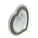 Icoana inima decupaj Sfanta Familie argintata 21cm 4