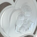 Szent Család kivágott szív ikon ezüstözött 44cm 4