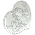 Guardian angel heart icon white 15cm 3