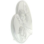 Guardian angel heart icon white 15cm 4