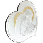 Holy Family silver plated heart icon 34cm 3