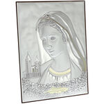 Medjugorje Szűz Mária Ezüstözött Szentkép 18 cm 2