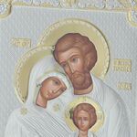 Ortodox ezüst ikon Szent Család Exkluzív 20cm 7