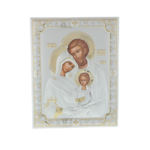 Ortodox ezüstözött ikon Szent Család Exkluzív 31cm 2