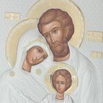 Ortodox ezüstözött ikon Szent Család Exkluzív 31cm 8