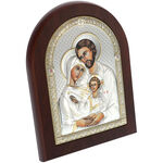 Orthodox Holy Family Icon Semi Curved 17 cm