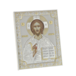 Exkluzív ezüstözött ortodox Jézus ikon 20cm