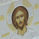 Exkluzív ezüstözött ortodox Jézus ikon 26cm 7