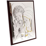 The Holy Family silver plated 3D Icon 1