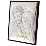 The Holy Family silver plated 3D Icon 2