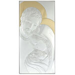 Szent Család ezüstözött ikon 39cm 2