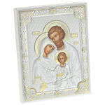 Icoana Sfanta Familie argintata Exclusiv 16cm