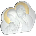 Szent család ezüstözött ikon felhő 37cm