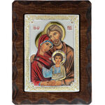 Holy Family Icon wooden frame 15cm