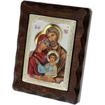 Holy Family Icon wooden frame 15cm 3