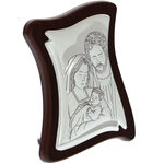 Holy family silver icon 12 cm