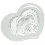 Holy Family white heart icon 11cm 2