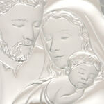 Heart-shaped silver icon with the Holy Family 4