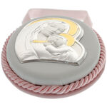 Oval Icon Mother Mary Pink 3