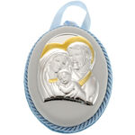 Oval Icon Holy Family Blue 1