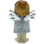 Gray ceramic angel standing 9cm 4