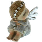 Gray ceramic angel sitting position 6cm 1