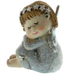 Gray ceramic angel sitting position 6cm 2