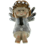 Gray ceramic angel sitting position 6cm 4