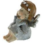 Gray ceramic angel sitting position 6cm 5