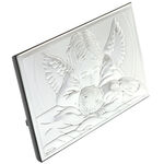 Silver plated guardian angel rectangular 20cm 4