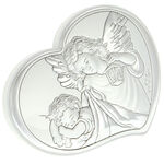Silver plated guardian angel heart 8cm