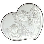Guardian angel silver plated heart 11cm 2