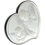 Guardian angel silver plated heart 11cm 3