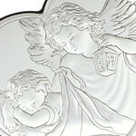 Guardian angel silver plated heart 11cm 6