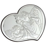 Guardian angel silver heart 8cm 2