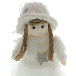Figurina fetita textil alb 3