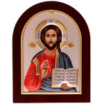 Orthodox Icon Silver with Jesus Colored 2