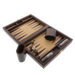 Exclusive game mini backgammon in brown box 23cm 3