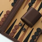Exclusive game mini backgammon in brown box 23cm 5