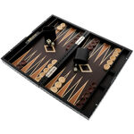 Exclusive carved wood backgammon game