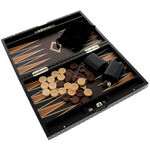 Exclusive carved wood backgammon game 2
