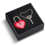 Heart padlock with key 3