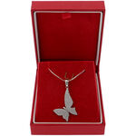 Butterfly Pandant with Silver Necklace 2